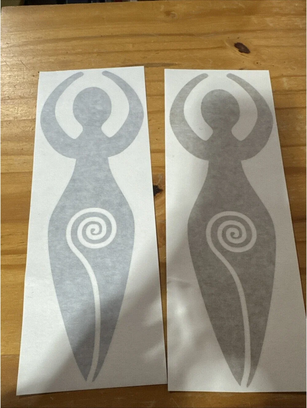 Spiral Goddess Vinyl Sticker - Divine Feminine Pagan Symbol- Decal Lot Of 2 RARE